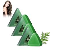 Nature Triangle Shampoo Bar, Glutinous Rice Water Solid Shampoo Bar for Hair Care, Deep Cleansing Organic Hair Oil Control, Calming & Strengthens Hair for Women and Mens (360g, 3)