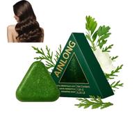 Nature Triangle Shampoo Bar, Green Shampoo Bar, Usman Grass hampoo ar, Gentle Cleansing & Nourishing Care for All Hair Types (1PCS)
