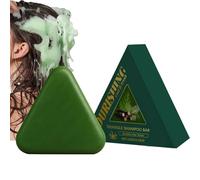 Nature Triangle Shampoo Bar - Natural | Hydrating Seven Green Soap Solid Shampoo | Moisturizing Eco Friendly Hair Care Bar For Daily Washing Travel And Zero Waste Living