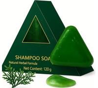 Nature Triangle Shampoo Bar, Nature Green Soap Shampoos, Green Triangle Soap, Hair Care Shampoo Bar For Hair Care & Hair Growth For Women And Mens, Travel-Friendly, for All Hair Types (1 Pcs)