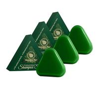Nature Triangle Shampoo Bar, Nature Green Triangle Solide Shampoo Bar, Natural Usman Grass Shampoo Soap, Cleansing Nourishing Hair Strengthens Hair, for Women And Men (3pcs)