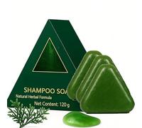 Nature Triangle Shampoo Bar,Nature Herbal Shampoo Bar,Green Soap,Natural Plant-Based Solid shampoo,for Hair Care & Hair Growth for Women and Mens,Calming & Strengthens Hair,Vegan (3 pcs)