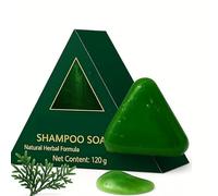 Nature Triangle Shampoo Bar,Nature Herbal Shampoo Bar,Green Soap,Natural Plant-Based Solid shampoo,for Hair Care & Hair Growth for Women and Mens,Calming & Strengthens Hair,Vegan (1 pcs)