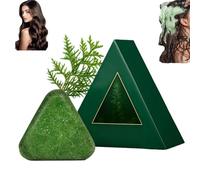 Nature Triangle Shampoo Bar, Nature Seven Green Shampoo Soap, 120g, Natural Plant-Based Hair Care hampoo ar For Hair Care & Hair Growth For Women And Mens (1PC)