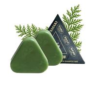 Nature Triangle Shampoo Bar, Nature Seven Green Shampoo, Vegetable Solid Shamp, Gentle Cleansing and Nourishing Care for Healthy-Looking Hair (2 Pieces)