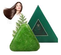 Nature Triangle Shampoo Bar, Nature Seven Green Soap Shampoo, Calming & Strengthens Hair for Women and Mens (1 PC)