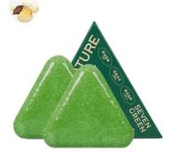 Nature Triangle Shampoo Bar,Nature Seven Green Soap Shampoo,Calming & Strengthens Hair for Women and Mens All Hair Types (2pcs)