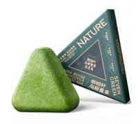 Nature Triangle Shampoo Bar,Nature Seven Green Soap Shampoo for Hair Care,Gentle Cleansing Solid Shampoo Bar,Handmade Plant-Based Shampoo Bar for Strengthen Hair,Improve Frizziness Hair