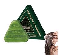 Nature Triangle Shampoo Bar, Nature Seven Green Soap Shampoo, Plant-Based Solid Shampoo Bar, Control Oiliness, Eliminate Dandruff, Strengthen Hair, Improve Frizziness for Women And Mens (1Pc)