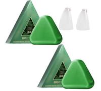 Nature Triangle Shampoo Bar, Nature Seven Green Soap Shampoo, Plant-Based Solid Shampoos Bar, Herbal Hair Care, Gentle Cleansing & Nourishing Care for Healthy-Looking Hair (2pcs)