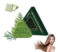 Nature Triangle Shampoo Bar, Nature Seven Green Soap Shampoo, Plant-Based Solid Shampoos, Control Oiliness, Eliminate Dandruff, for Women And Mens (1PC)