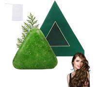 Nature Triangle Shampoo Bar, Nature Seven Green Soap Shampoo, Plant-Based Solid Soap, Gentle Cleansing And Nourishing Care For Healthy-Looking Hair For Women And Men (1)