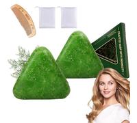 Nature Triangle Shampoo Bar, Nature Seven Green Soap Shampoo, Usman Grass Shampoo Bar, Natural Plant-based Solid Shampoo, Calming & Strengthening Hair Care for All Hair Types (2PCS)