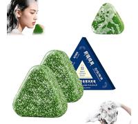 Nature Triangle Shampoo Bar, Nature Seven Green Soap Shampoo, Usman Grass Shampoos Bar, Rich Lather, Travel-Friendly for All Hair Types, Gentle on Hair & Scalp, For Women and Mens (s3 2pcs)