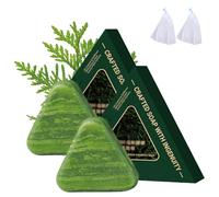 Nature Triangle Shampoo Bar, Nature Seven Green Soap shampoos, Usman Grass Shampoo Bar Hair Growth, Glutinous Rice Water Solid ShampooBars for Women and Mens (2pcs)