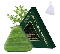 Nature Triangle Shampoo Bar, Nature Seven Green Soap shampoos, Usman Grass Shampoo Bar Hair Growth, Glutinous Rice Water Solid ShampooBars for Women and Mens (1pcs)