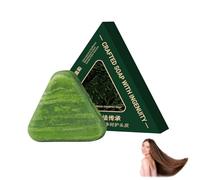 Nature Triangle Shampoo Bar,Usman Grass Glutinous Rice Water Solid Shampoo Bar,Calming & Strengthens Hair Soap,Rich Lather,for All Hair Types