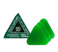 Nature Triangle Shampoo Bar, Usman Grass Shampoo Bar, Gentle Cleansing, Strengthen, Control Oil，3