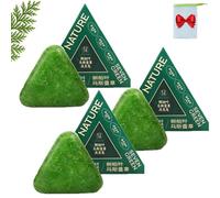 Nature Triangle Shampoo Bar,Usman Grass Shampoo Bar,Nature Seven Green Soap,Natural Plant-Based Solid Shampoobar,Calming & Strengthens Hair for Women and Mens,Natural Herbal Hair Care(3pcs)
