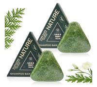 Nature Triangle Shampoo Bar, Usman Grass Shampoo Bar, Nature Seven Green Soap Shampoos Bars, Nourishing Care for Healthy-Looking Hair (2Pcs)