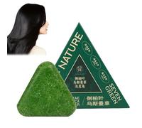 Nature Triangle Shampoo Bar, Usman Grass Shampoo Bar, Nature Seven Green Soap Shampoos, Calming & Strengthens Hair for Women and Mens (1 Pcs)
