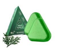 Nature Triangle Shampoo Bar, Usman Grass Solid Shampoo Bar，2pc | Calming Scalp & Strengthen Hair, Control Oil & Reduce Dandruff, Rich Lather, Thinning Hair-Volume Shampoo Bar for Men & Women