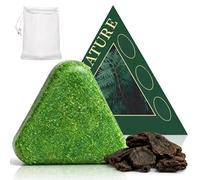 Nature Triangle Shampoo Bar with Foaming Net, 120g Nature Green Shampoo Soap Bar, Solid Shampoo and Conditioner Bar for Women and Men Strengthen Hair, Improve Frizziness Hair & Oil Control (1pcs)