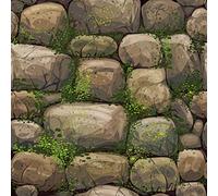 Nature Upholstery Fabric by The Yard,Stones Moss Outdoor Fabric by The Yard,Wild Natural Rock Pattern Decorative Fabric for Upholstery and Home DIY Projects,5 Yards,(L460*W150cm) Brown Green