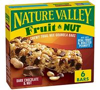 Nature Valley Chewy Fruit and Nut Granola Bars, Dark Chocolate Nut, 6 ct | Dark Chocolate Chunks, Peanuts & Raisins, Whole Grain Oats, No Artificial Flavors or Hfcs