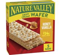 Nature Valley Crispy Creamy Wafer Bars - Honey Vanilla Snacks - Made from Whole Grain - 5 Bars - 6oz