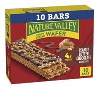 Nature Valley Crispy Creamy Wafer Bars, Peanut Butter Chocolate, 4g Protein, 10 Bars, 13 oz