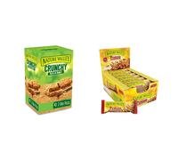 Nature Valley Crunchy Granola Bars Oats 'n' Honey, Pack of 40 Bars & Protein Salted Caramel Nut Gluten Free Cereal Bars 12 x 40g