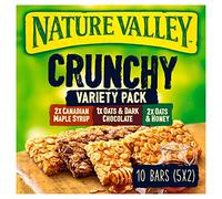 Nature Valley Crunchy Variety Pack Cereal Bars 5 x 42g (Pack of 5, total 25 Bars) (Packaging may vary)