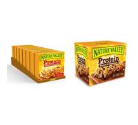 Nature Valley Protein Salted Caramel Nut Gluten Free Cereal Bars 4 x 40g (Pack of 8, total 32 Bars) & Protein Peanut & Chocolate Gluten Free Cereal Ba