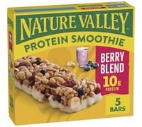 Nature Valley Protein Smoothie Chewy Snack Bars, Berry Blend Protein Bars, 5 Count, 7.1 oz
