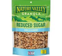 Nature Valley Vanilla Almond Reduced Sugar Granola, Resealable Pouch, 11 oz | 50% Less Sugar Than Leading Granola, 31g Whole Grain per Serving, Excellent Source of Fiber, No Artificial Flavors or Colors