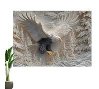 Nature Wall Art For Bedroom - Large Eagle Design, Stylish Fabric Panel, Modern Home Decoration | Aesthetic Tapestry For Bar Restaurant Dorm Bedroom Living Room Birthday Housewarming Gift