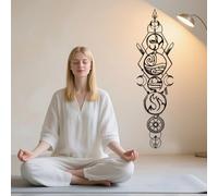 Nature Wall Art - Spiritual Four Elements Metal Wall Sculpture (Earth, Air, Fire, Water), Zen & Yoga Wall Decor for Meditation Rooms, Living Room - Waterproof Indoor/Outdoor(10 * 37.8IN)