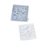 Nature Wall Panel Mold with Winged Figure and Floral Relief | Silicone Construction, Complete Relief Composition, Designed to Form the Main Figure and Floral Frame Together
