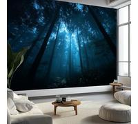 Nature Wallpaper Mural Dark Forest Trees Effect Wall Mural, Non-Woven Print Photo Wallpaper for Bedroom Living Room Kitchen Office Kids Decor 500 x 280 cm