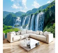 Nature Waterfalls Forests 3D Photo Wallpaper Non-Woven Sky Scenery Wall Mural Decoration Poste Premium Wallpaper Wall Art for Living Room Bedroom W200xH140 29f49