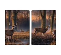 Nature Wild Animal Deers Passport Card Holder Travel Passport Covers Case Pu Passport Book Cover Passport Wallet Cover Case Passport Protective Cover Unisex Passport Protector, style, 20.3x13.8cm