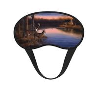 Nature Wild Animal Deers Print Sleep Eye Mask Light Blocking Soft and Comfortable Night Eye Blinder for Women Men for Sleeping Travel Night Shift