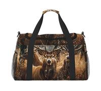 Nature Wild Animal Deers Printed Travel Duffle Bag for Men Women Weekender Travel Organizer Bag for Sport, Outdoors, Gym & Fishing