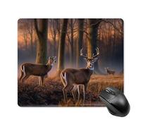 Nature Wild Animal Deers Square Mouse Pad Portable Computer Mousepad with Non-Slip Rubber Base 18 * 22cm Ultra-Thin Gaming Mouse Mat for Computer Laptop Office Desk Accessories