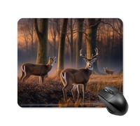 Nature Wild Animal Deers Square Mouse Pad Portable Computer Mousepad with Non-Slip Rubber Base 25 * 30cm Ultra-Thin Gaming Mouse Mat for Computer Laptop Office Desk Accessories