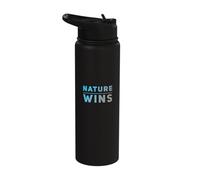 Nature Wins Eco Nature Awareness - Eco Warrior Statement Stainless Steel Insulated Water Bottle