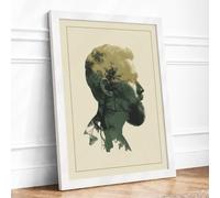 Nature Within Modern Framed Wall Art Print A3 (42×29.7cm) White, Wall Decor for Living Room, Bedroom, Office & Home, Ready to Hang, Art Gift