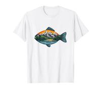 Nature Within The Fish A Mountain Lake at Sunset Mountains T-Shirt