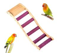 Nature Wooden Bird Ladder, Bird Perch Stand for Claw Trimming and Beak Grinding, Pet Parrots Climb Bridge Exercise Stands,Wood and Resin Birds Cage Accessories, for Parakeet Climbing Chewing Bridge